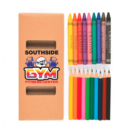Promotional  Coloured Pencil and Crayon Boxes Above Branded